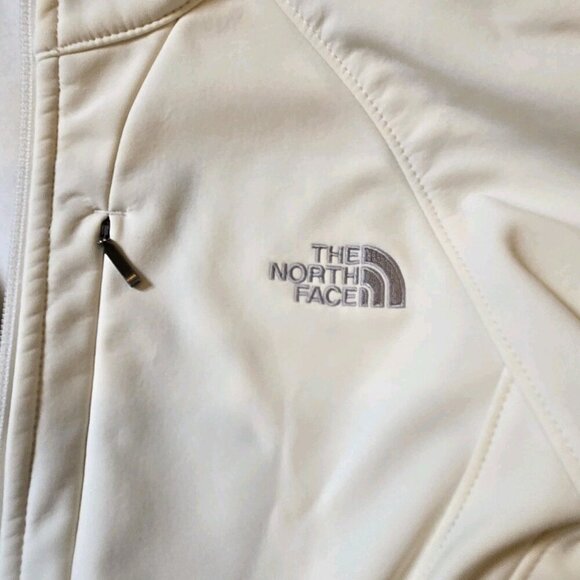 The North Face Women’s Jacket Size M Soft Shell Light Beige Gray Apex Barrier NF - Picture 8 of 12